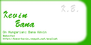 kevin bana business card